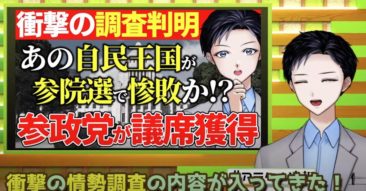 記者VTuberブンヤ新太が予測！「超自民王国」に異変か？参院選、まさかの「賛成党」勝利の可能性